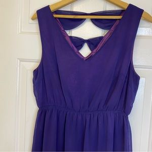 Fate Purple Chiffon Cocktail Dress